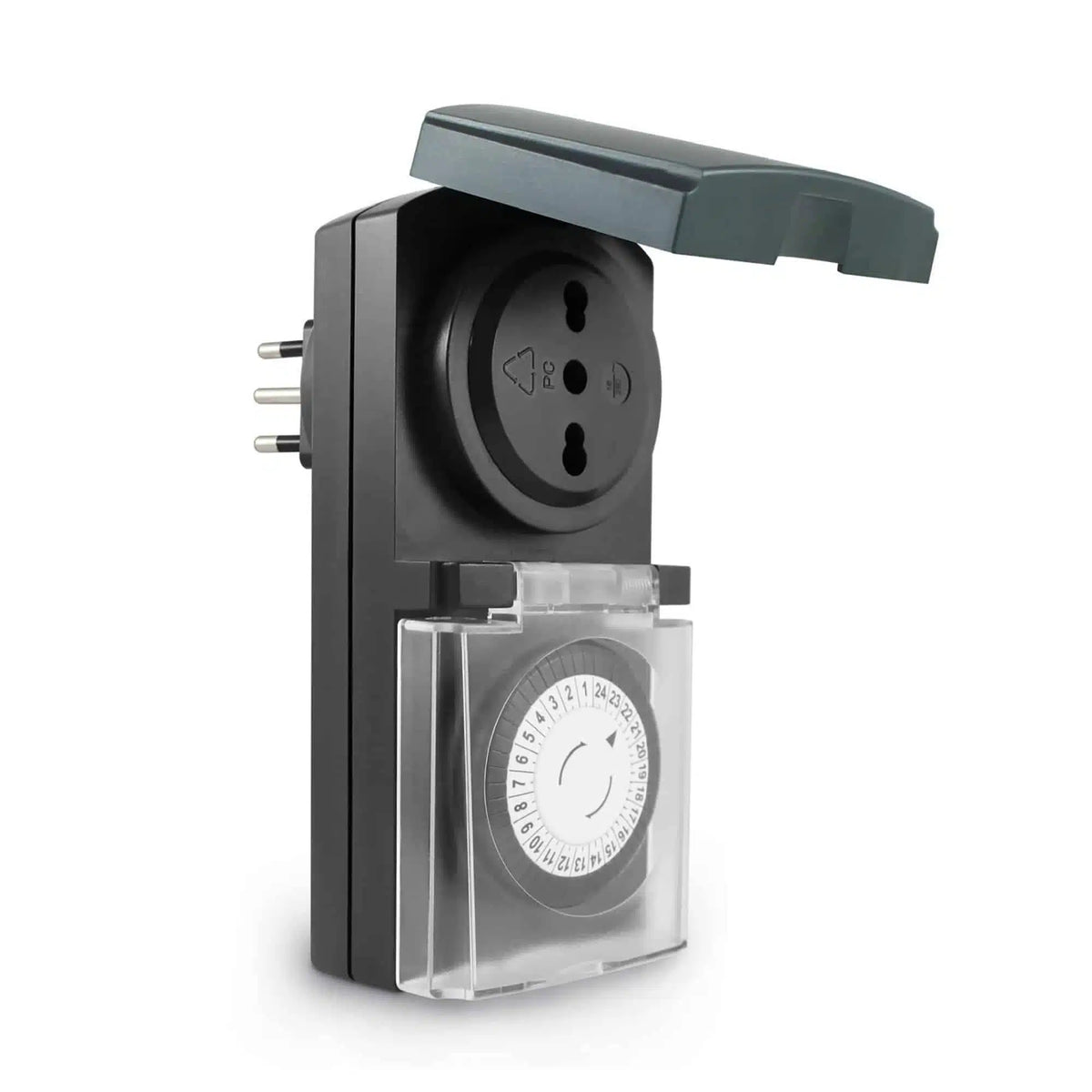 AVIDSEN - Programmateur Journalier à Segments 103820 | 3680W | Intérieur/Extérieur | IP44 | Minuterie 15 min | 230V