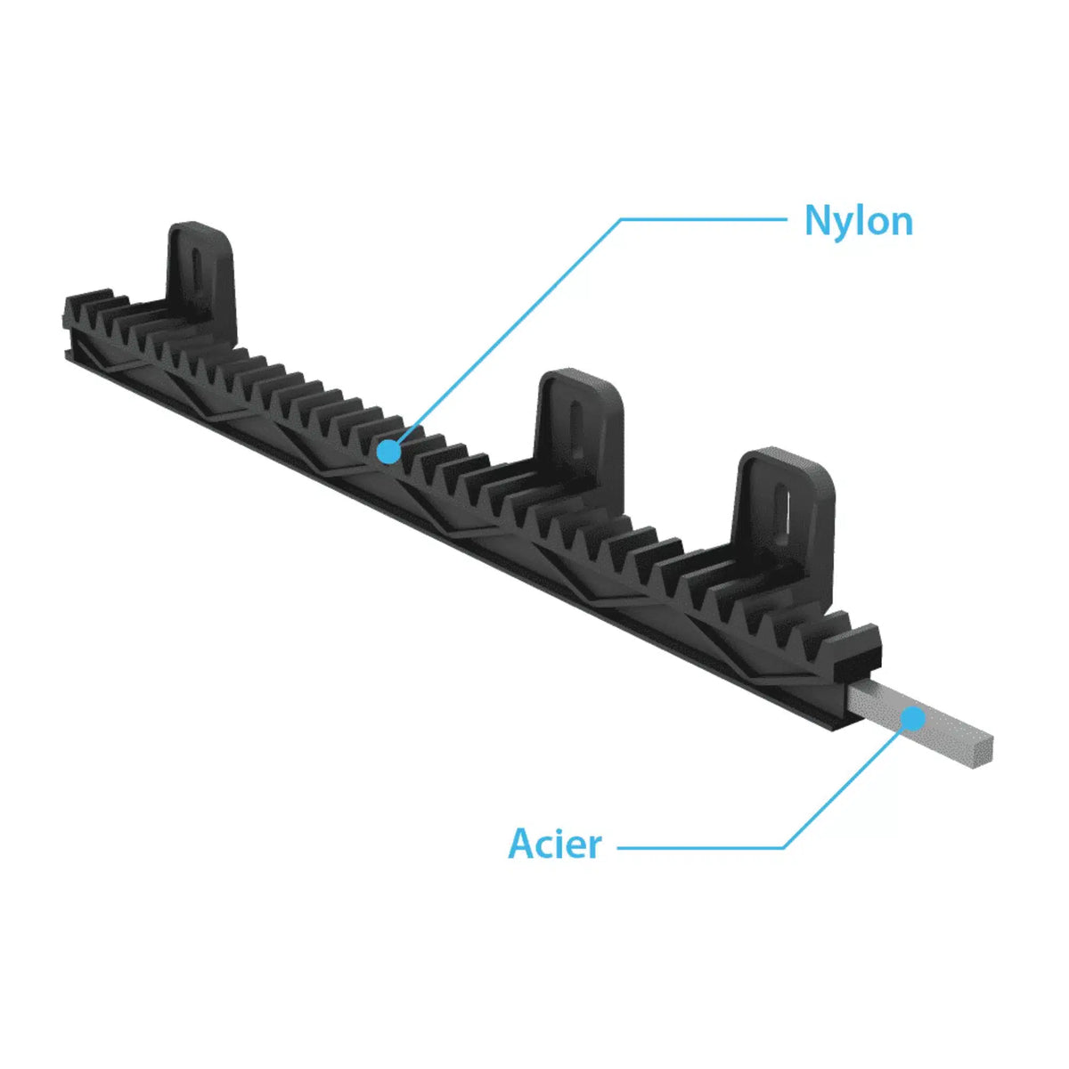 Avidsen Zusätzliche Nylon-Schiene für 50 cm Schiebetore