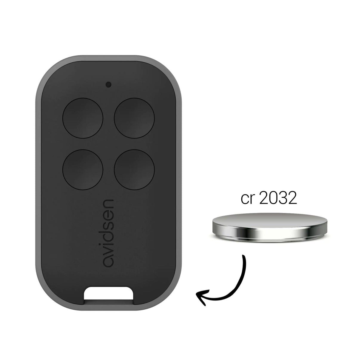 AVIDSEN - Telecomando 4 Tasti Rolling Code 114258 per Automazioni Cancelli e Garage | 433,92 MHz