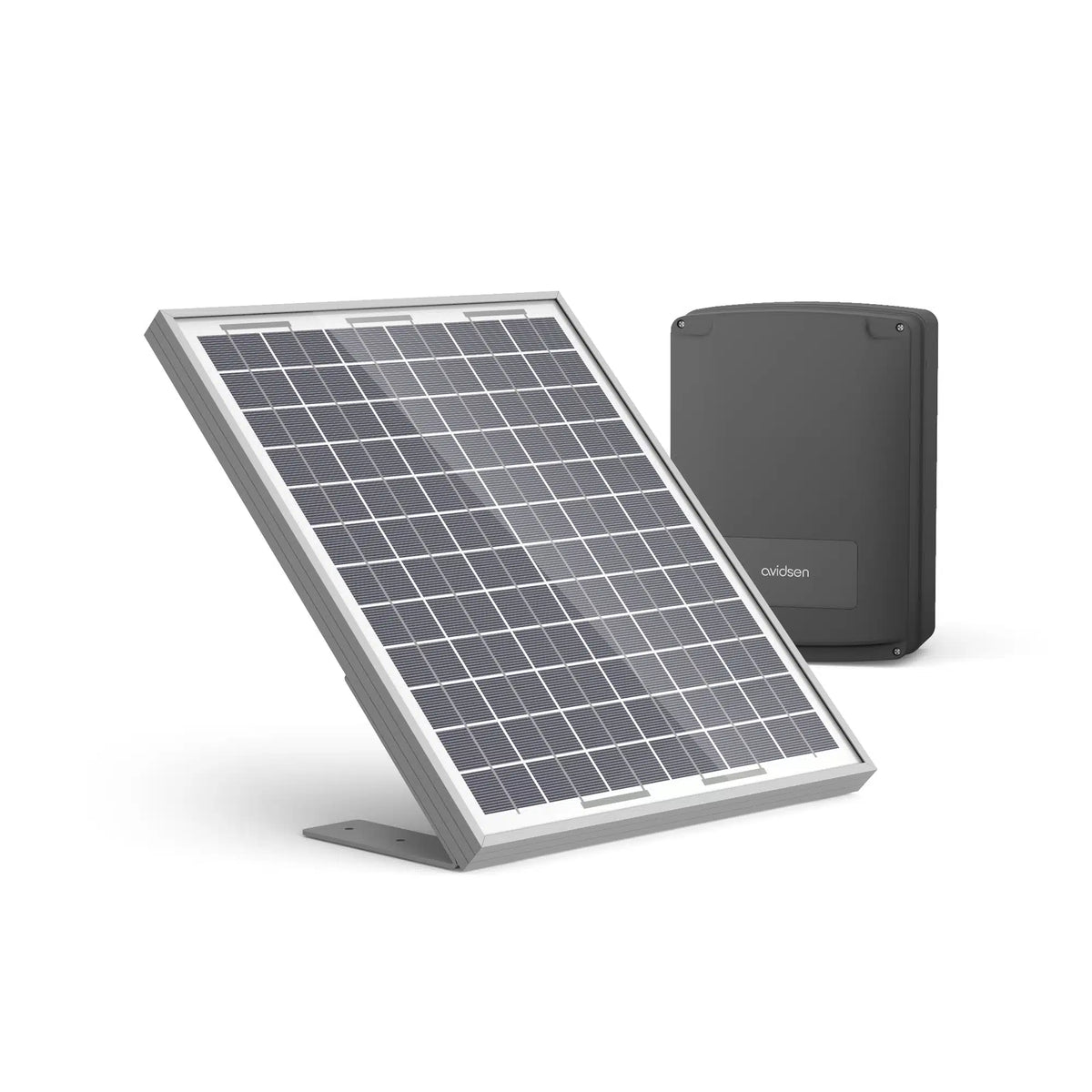 AVIDSEN - Kit Solare Universale Motorizzazione Cancelli 114375 | 12V-24V | Pannello 20W | 2 Batterie 12V/7Ah | IP44
