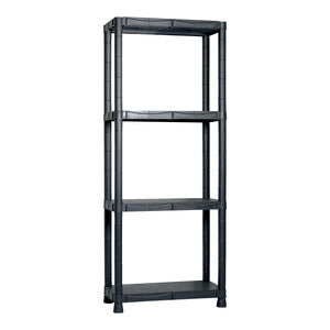 PAS KRONOS - Scaffale 4 Ripiani 3060 | 60x30x143 cm | Nero | 35 kg/ripiano | 140 kg Totale