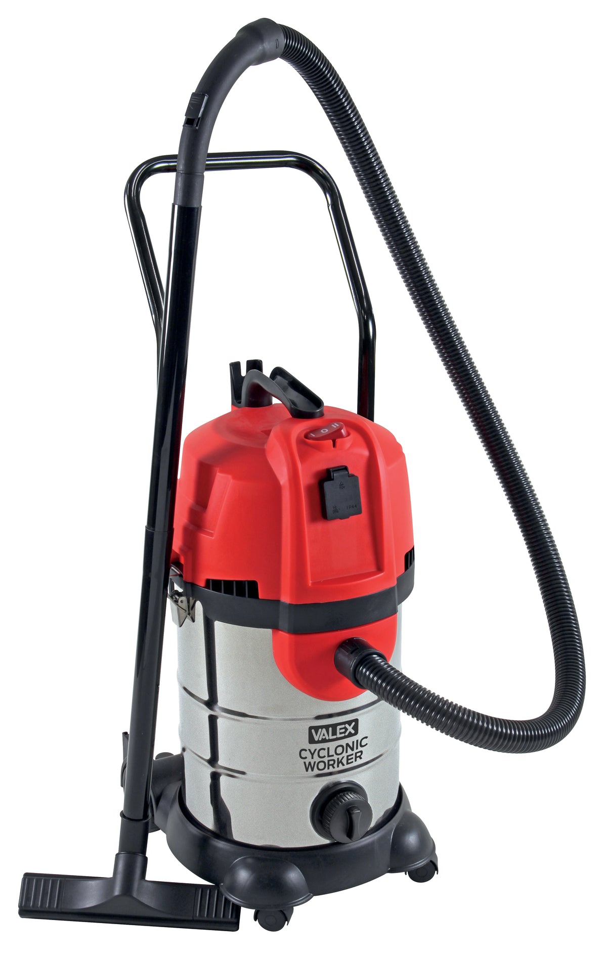 VALEX - Aspiratore Ciclonico Solidi e Liquidi CYCLONIC WORKER 1350140 | 1600W | 30L Inox | Automatic Start | Soffiaggio