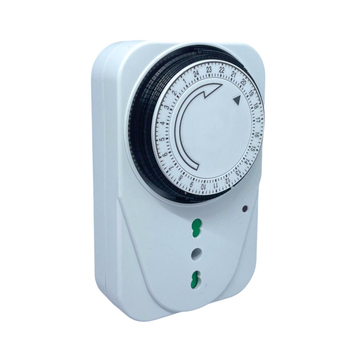 ELECTRALINE - Timer Giornaliero Meccanico 58103 | 16A | Spina IT | Presa 10/16A | 96 Intervalli 15min | IP20 | PC Bianco | CE