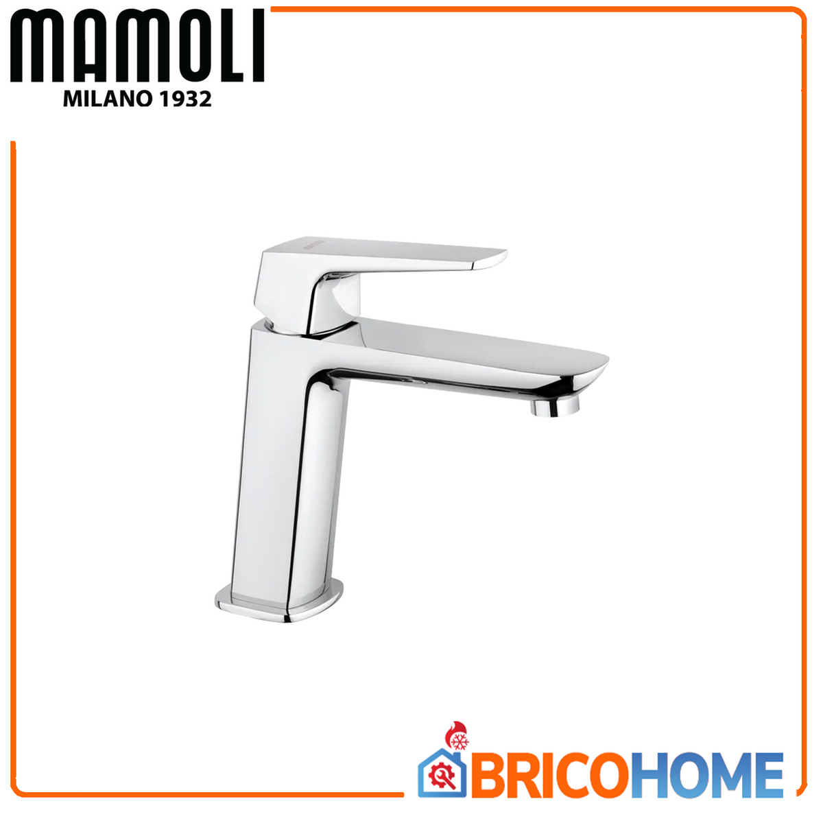 Mamoli Spartaco basin mixer with chrome finish and 140mm spout