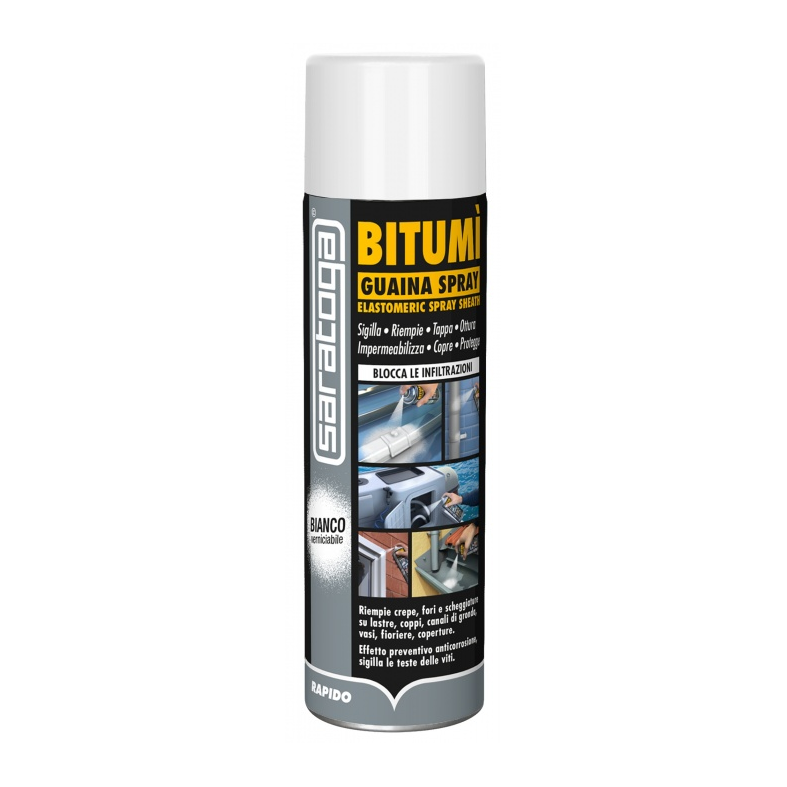 BITUMÌ SARATOGA Spritzabdichtung 500ml – Schneller Schutz für Dächer, Terrassen und Wände