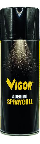 VIGOR - Adesivo Spray SprayColl Universale 400ml | Trasparente | Laminati Plastici Tessuti Isolanti | 32368-40