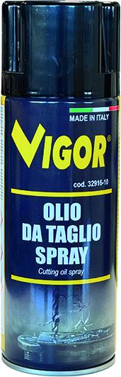 VIGOR - Olio da Taglio Spray 400ml | Lubrificante Antiusura | Foratura Fresatura Maschiatura | 32916-10