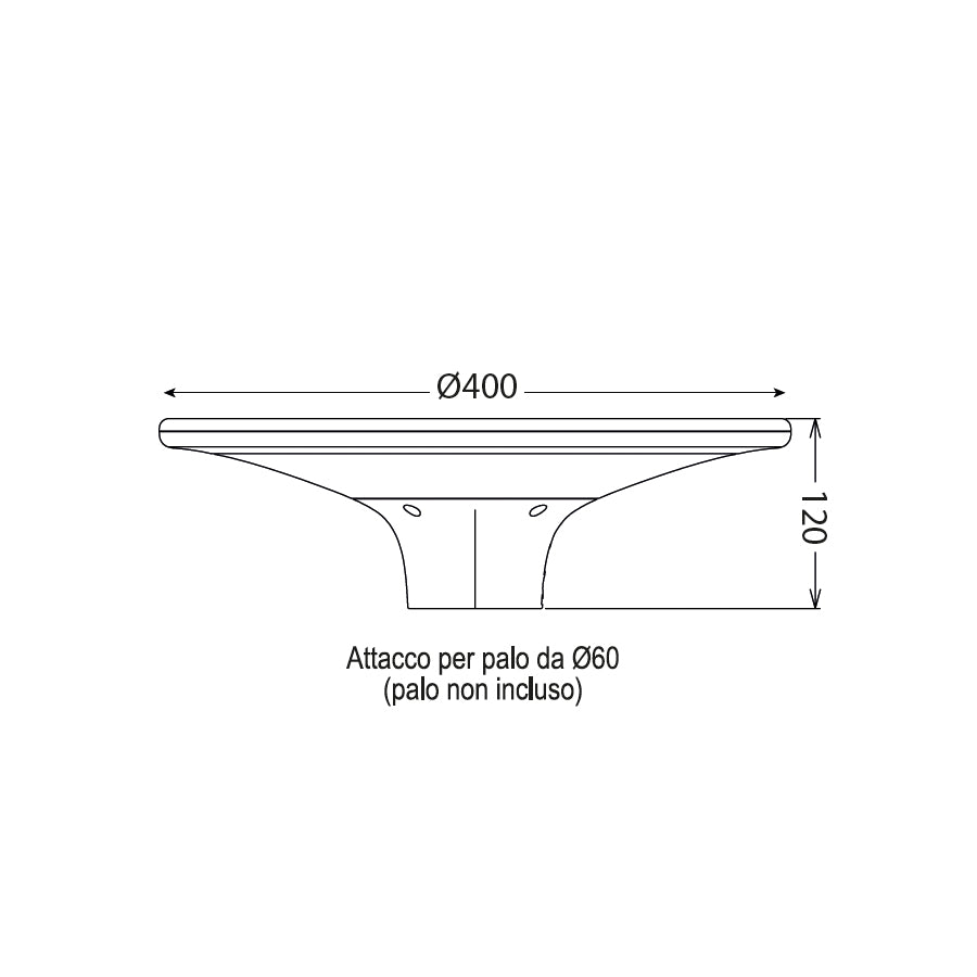 POLIPLAST - Lampione Solare LED Giulia 401059Z | 20W | 2300lm | Dual Color 4000+6000K | Attacco Palo 60mm