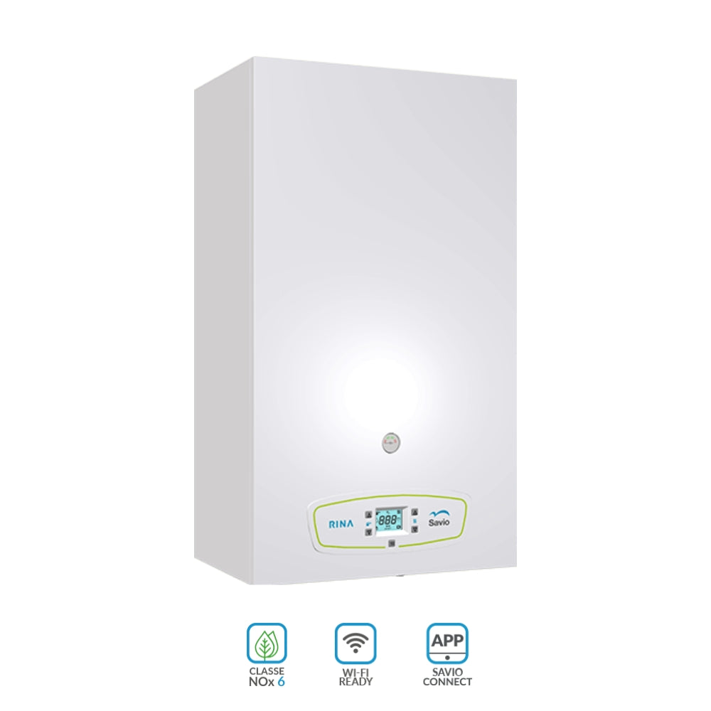 SAVIO - Caldaia a Condensazione RINA 25 | 25 kW | H2 Ready | Gas Adaptive | Kit Fumi OMAGGIO