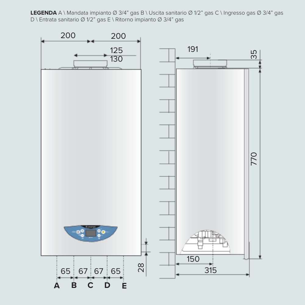 ARISTON - Caldaia Murale MATIS X 24 | 24 kW | Metano/GPL | Classe A | Kit Fumi Omaggio