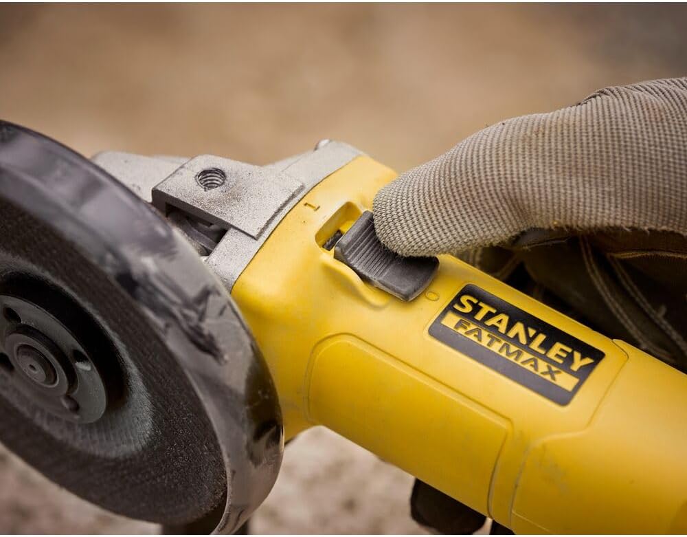 STANLEY FATMAX - Smerigliatrice Angolare 115mm 600W FMEG615-QS | 12.000 giri/min | Mandrino M14 | CE