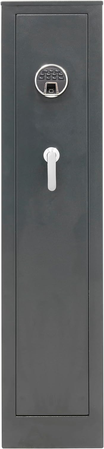 ARREGUI - Armadio Portafucili ARM050835 | 5 Posti | Impronte Digitali + Codice | Allarme 70dB | Cassetto con Chiave