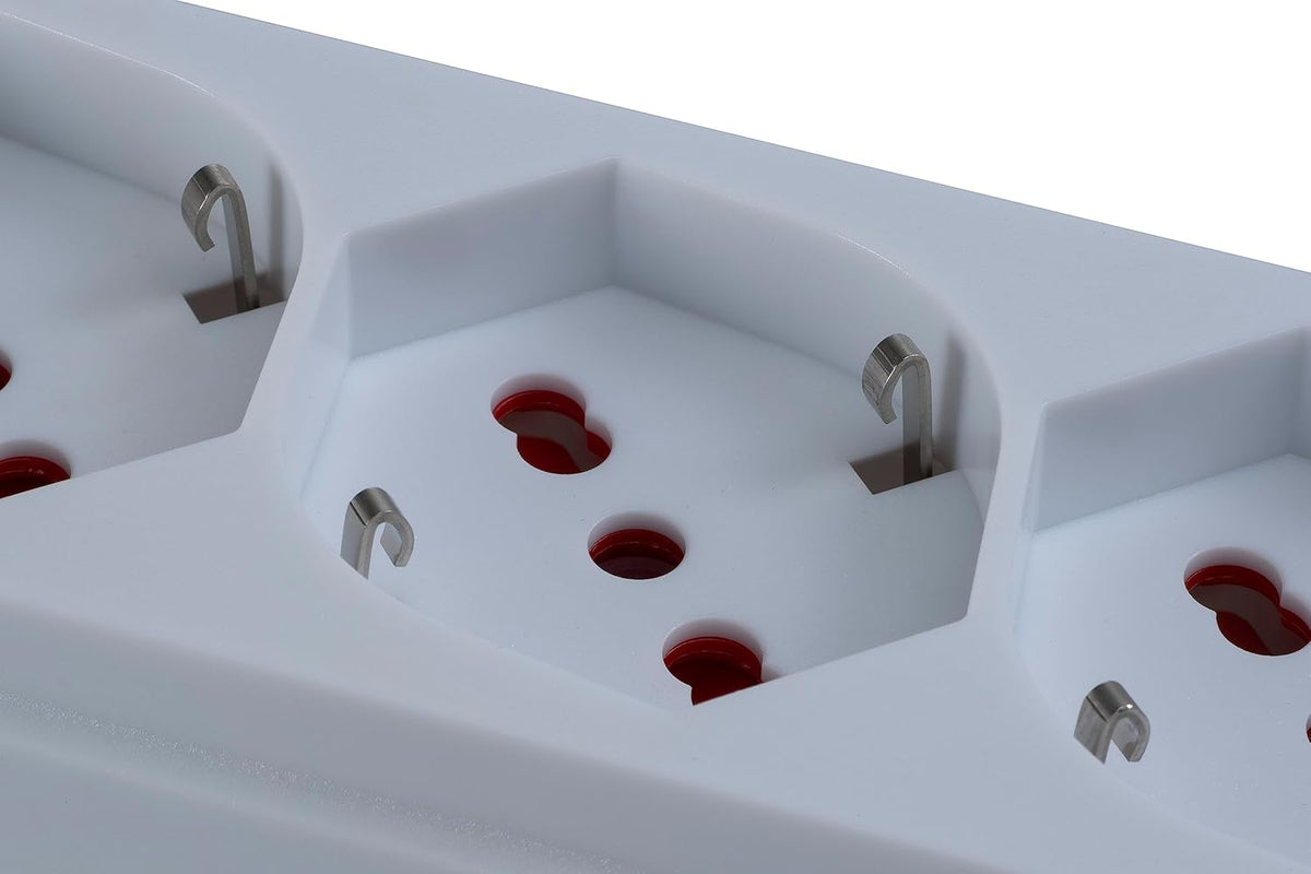 ROSI - Multipresa Emilia Specialist RS8422B | 4 Prese Schuko 10/16A | Interruttore | Cavo 1,5m | Made in Italy