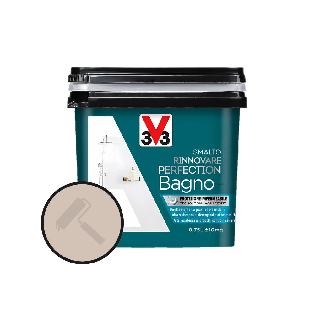 V33 - Smalto Rinnovare Perfection Bagno | Tecnologia Acquaresist | Piastrelle Muri Legno | 6 Tinte Satinate