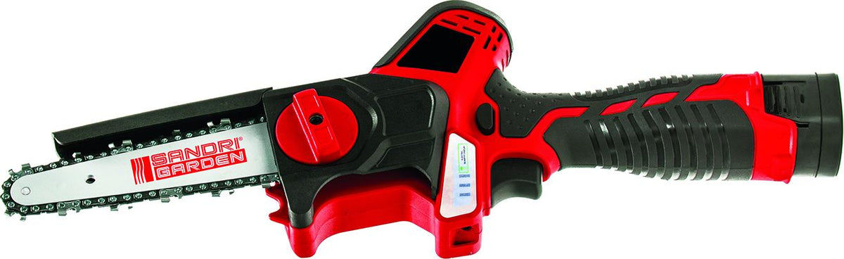 SandriGarden - Mini Elettrosega Troncarami SG-TR1600 | 16V 2x2Ah | Brushless | Lama 14cm | Valigetta