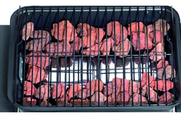 SANDRIGARDEN - Barbecue a Gas Argentina 78760-05 | 2 Fuochi Inox 5kW | Roccia Lavica | Piezo | 98x44x100cm