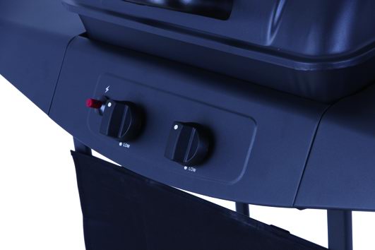 SANDRIGARDEN - Barbecue a Gas Argentina 78760-05 | 2 Fuochi Inox 5kW | Roccia Lavica | Piezo | 98x44x100cm