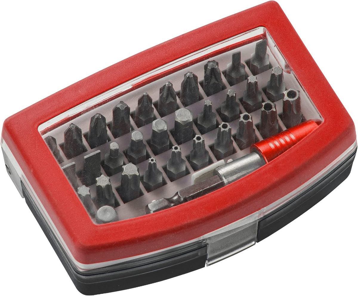 KWB 118490 set punte 32 pezzi custodia aperta vista dall alto