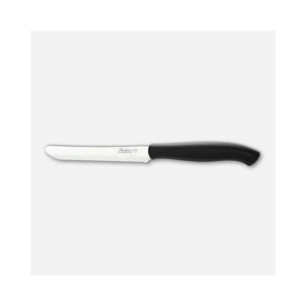 COLTELLERIE PAOLUCCI - Set 6 Couteaux de Table Lame Dentelée 11 cm GENIUS | Acier Inoxydable | Fabriqué en Italie | Lave-vaisselle | Manche Polypropylène