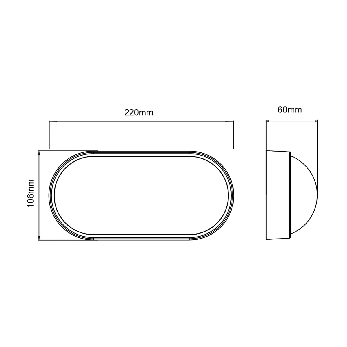 Alcapower Plafoniera LED IP65 CCT 15W Ovale – 930370