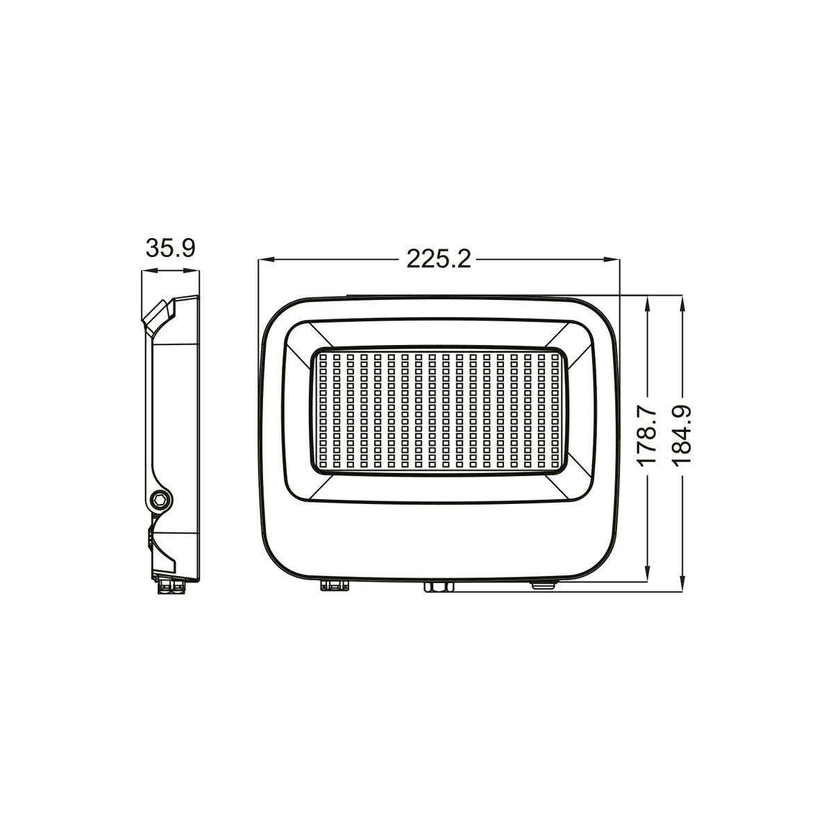 ALCAPOWER 930470 – Proiettore LED Nero 100W | CCT Selezionabile | IP66 | 230V