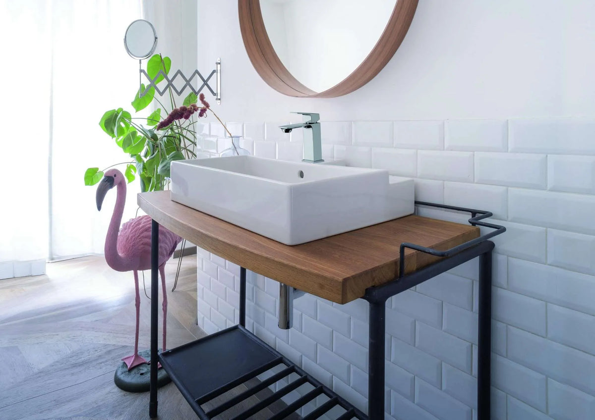 Mamoli Chrome finish basin mixer with Blade click-clack waste