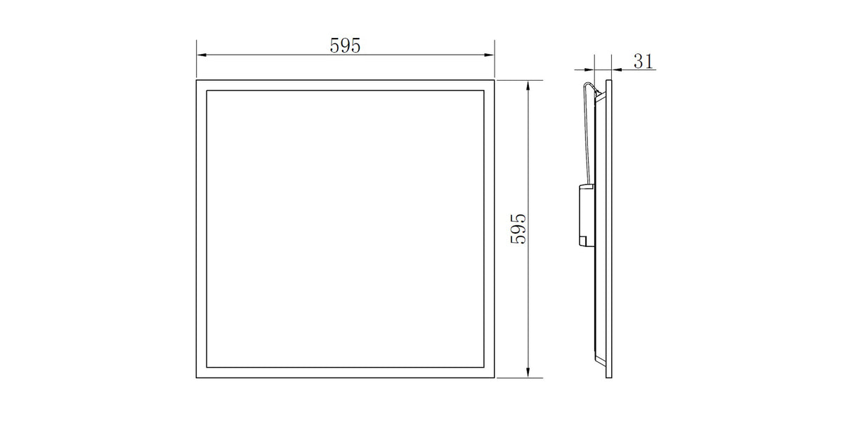 ReeR Pannello LED Backlit 600×600 36W IP20 4000K CRI80