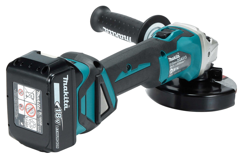 MAKITA - Winkelschleifer LXT DGA513ZJ | 18V Brushless | 125mm | Ohne Akku und Ladegerät + Makpac-Koffer