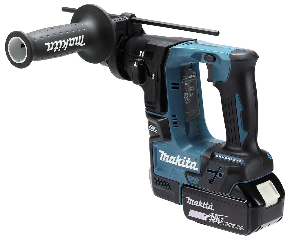 MAKITA - Tassellatore LXT DHR171RTJ | 18V Brushless | SDS-Plus | 17mm | 1,2J | Kit 2x BL1850B + DC18RC + Valigetta