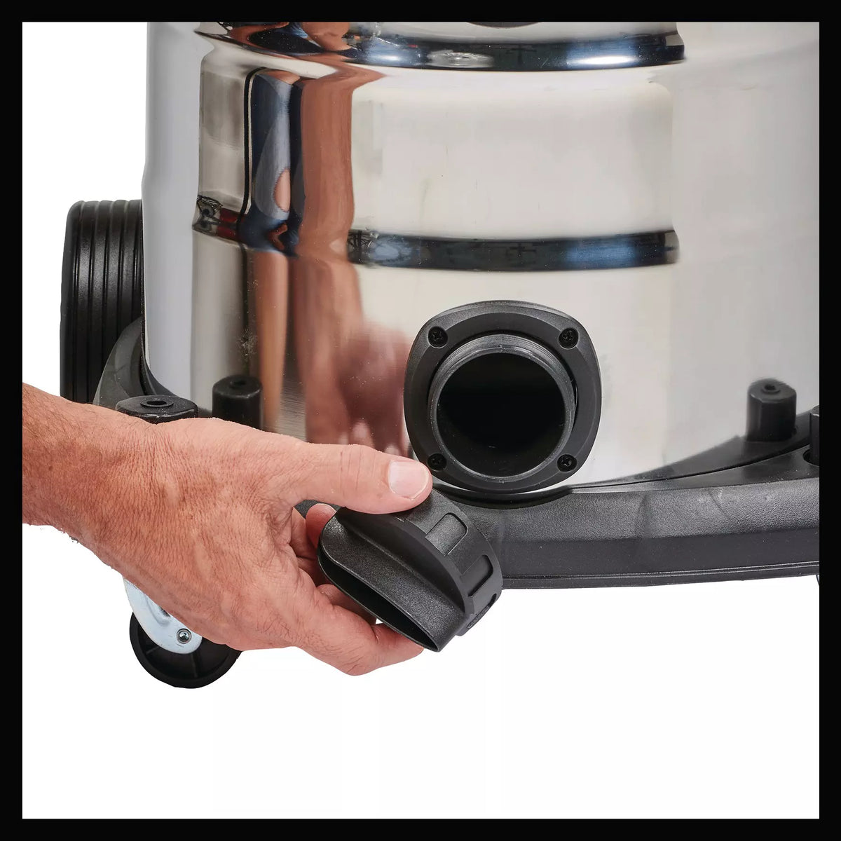 EINHELL - Aspiratore Solidi e Liquidi TE-VC 2025 SACL | 1200W | 25 L Inox | Classe L | HEPA | Presa Automatica