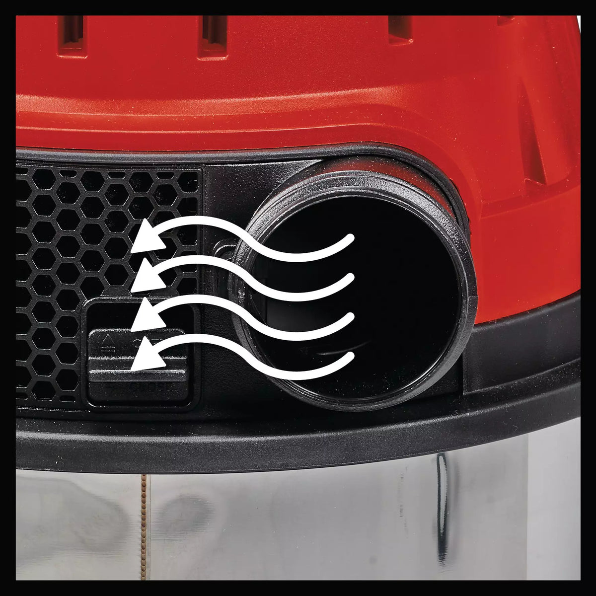 EINHELL - Aspiratore Solidi e Liquidi TE-VC 2025 SACL | 1200W | 25 L Inox | Classe L | HEPA | Presa Automatica