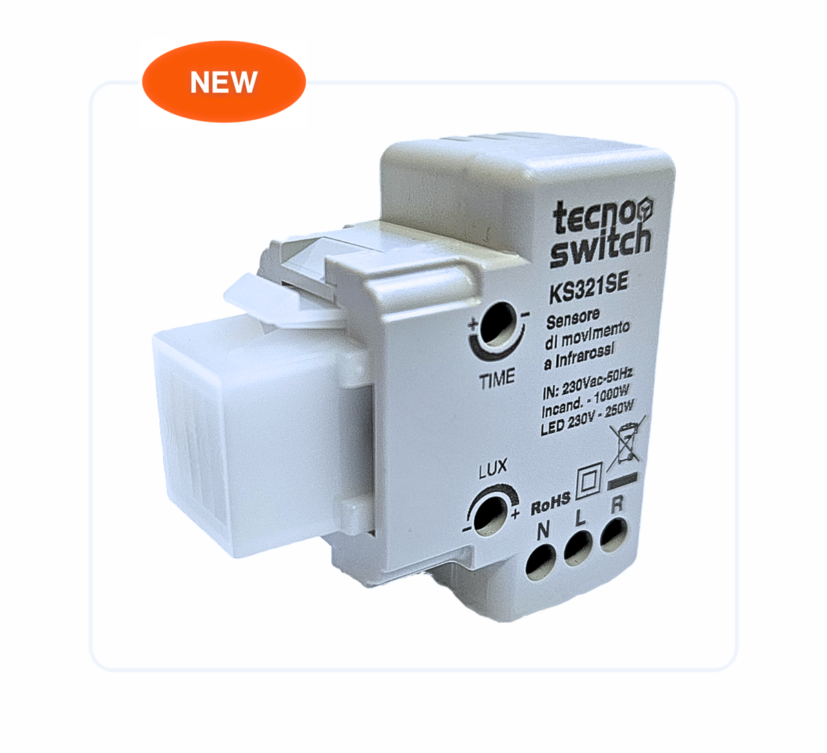 Tecno Switch Infrarot-Bewegungsmelder mit flacher Linse für 503 – KS321SE