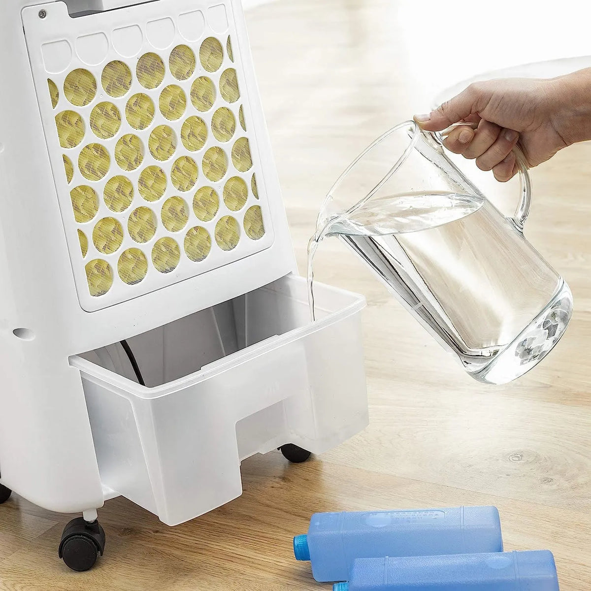 KASART - Raffrescatore Umidificatore Evaporativo Portatile DRAF287DLR | Ionizzatore | Telecomando | Timer 8h | 4 in 1