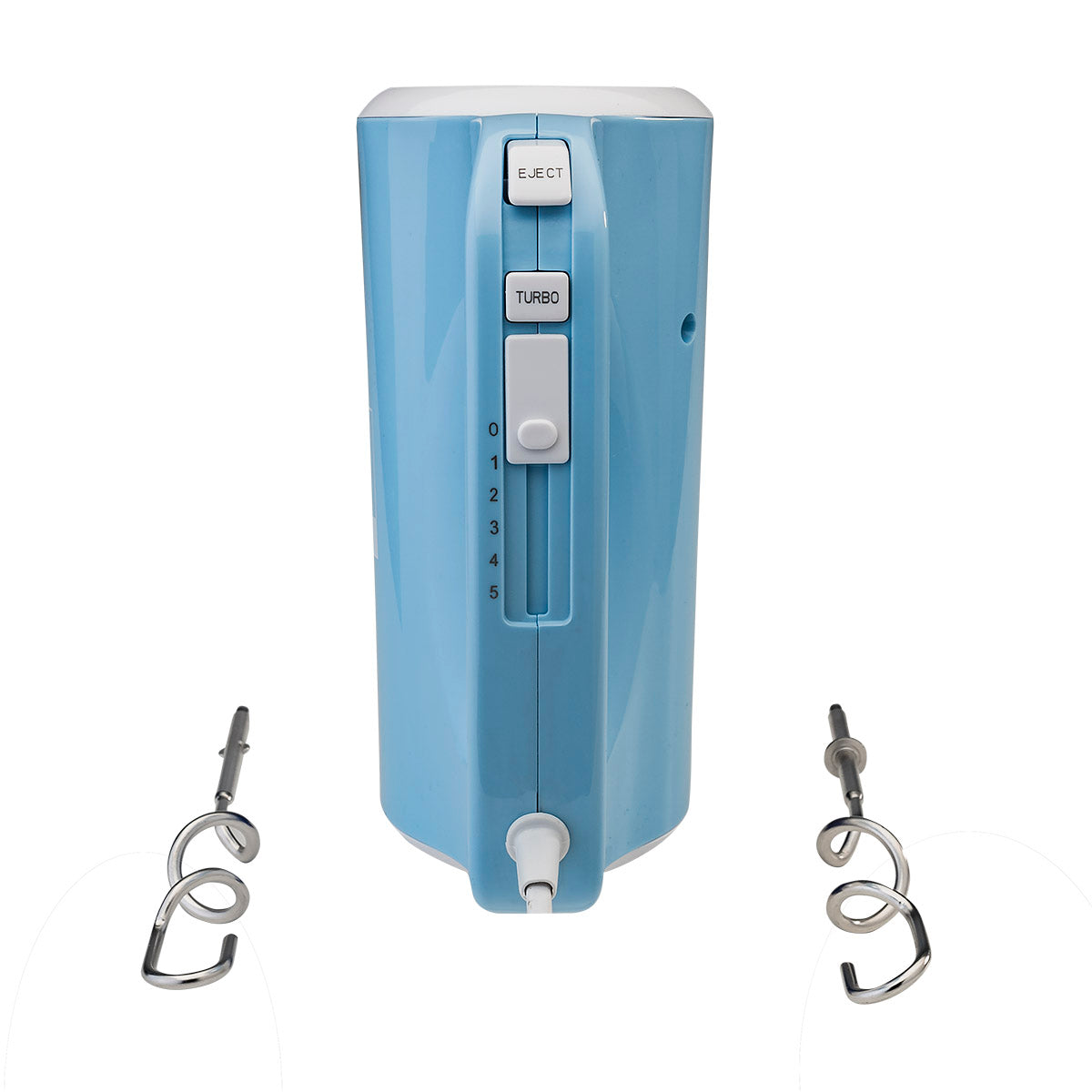 BIMAR - Handmixer mit Doppelrührbesen PMS200 | 300W | 5 Geschwindigkeiten + Turbo | Rührbesen aus Edelstahl | Knethaken