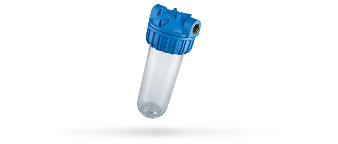 ATLAS FILTRI - Porte-filtre 3 pièces PLUS 3P SX 10'' | Raccords 3/4'' ou 1'' | PP renforcé | 8 bar | Eau potable