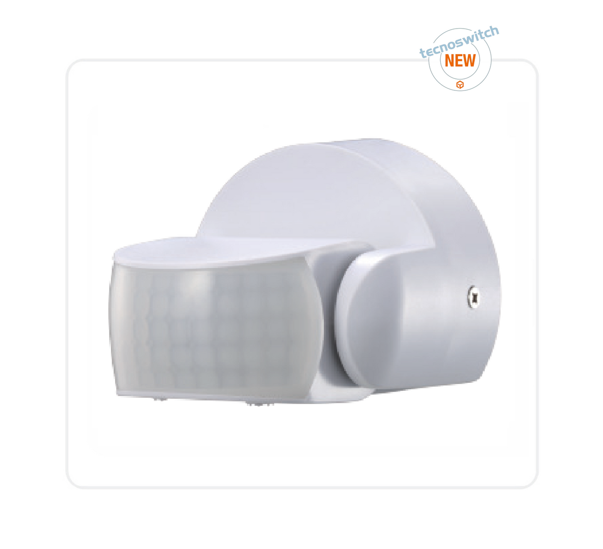 TECNO SWITCH - Sensore di Movimento a Infrarossi SE001BI | 180° | 12m | 1200W | Lux 3-2000 | Bianco | IP44