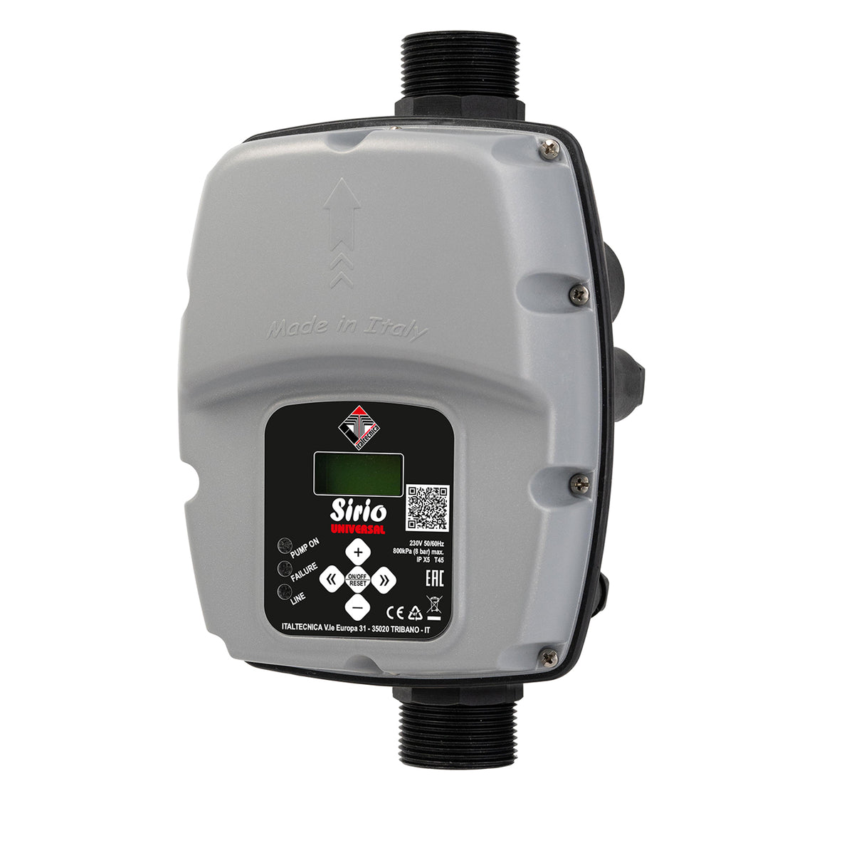 SIRIO UNIVERSAL - Inverter per Controllo Pressione Autoclave ed Elettropompe | Monofase + Trifase 230V | Pressione Costante