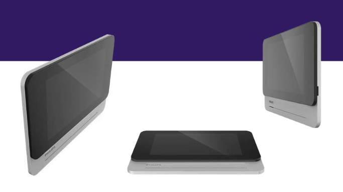 Philips - WelcomeEye Connect 2 WLAN-Video-Türsprechanlage 531036 | 7" Touch-Monitor | Smartphone-App | RFID | Interner Speicher | 2-Draht