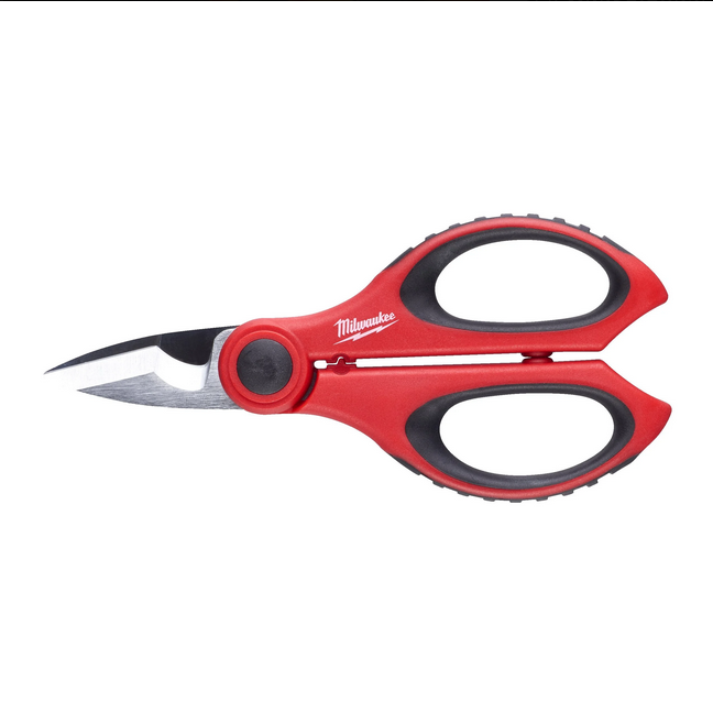 MILWAUKEE - Forbice per Elettricisti 4932478620 | Tagliacavi | Spellatrice | Crimpatrice 6mm | Vite Regolabile | Custodia