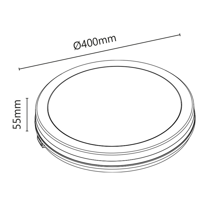 Round LED Ceiling Light IP65 CCT 36W 3600lm