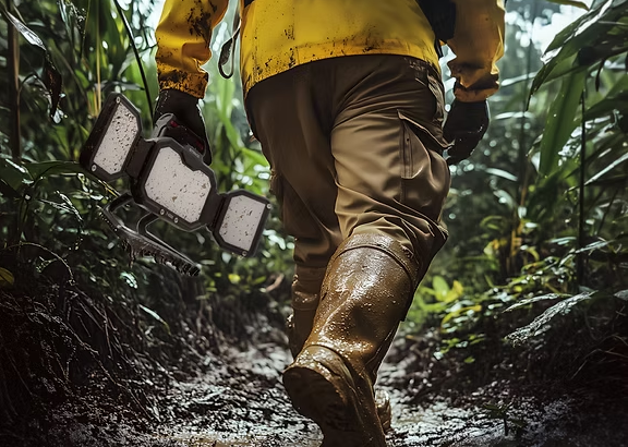 CENTURY - Proiettore Portatile LED Strike Model T | 30W-50W | IP65 | IK06 | 4000K | Li-Ion | USB-C