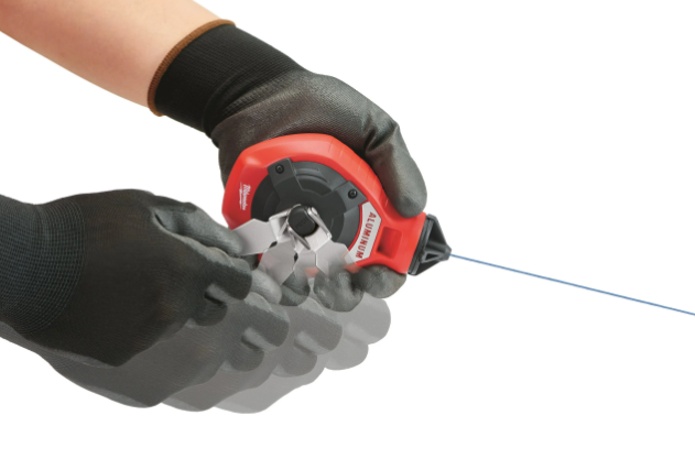 MILWAUKEE - Tracciatore Linea Fine | 30m | Corpo Alluminio | Linea 0,9mm | Riavvolgimento 6:1 | + Ricarica Gesso