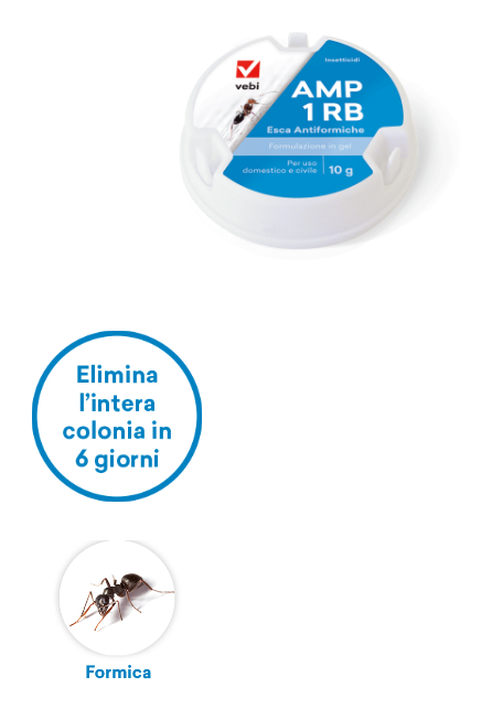 VEBI - Esca Antiformiche AMP 1 RB | Gel Pronto all'Uso | 2x10g | Acetamiprid | PMC 19478