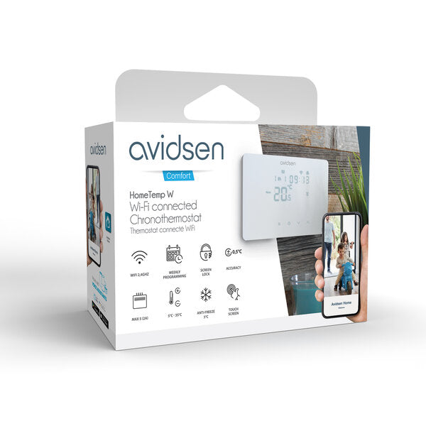 Avidsen Thermostat connecté WI-FI filaire blanc