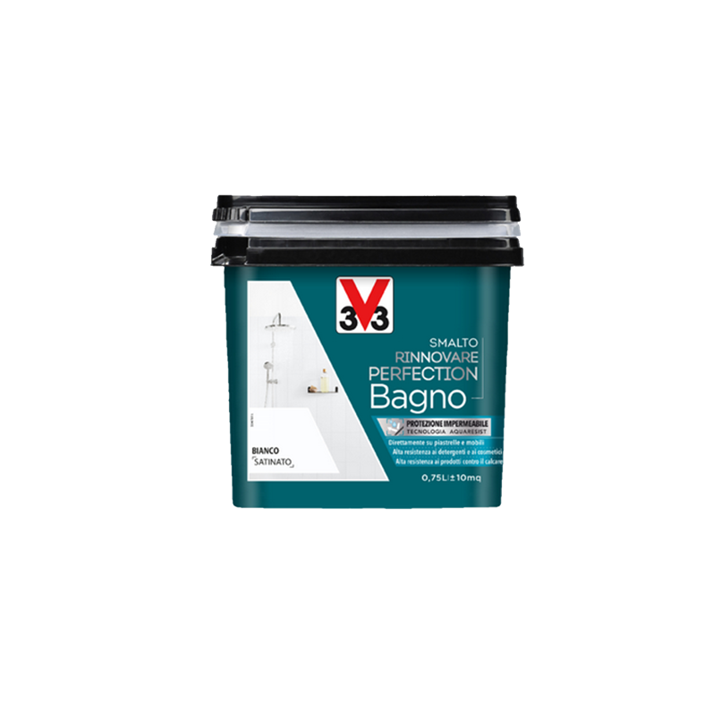 V33 - Smalto Rinnovare Perfection Bagno | Tecnologia Acquaresist | Piastrelle Muri Legno | 6 Tinte Satinate