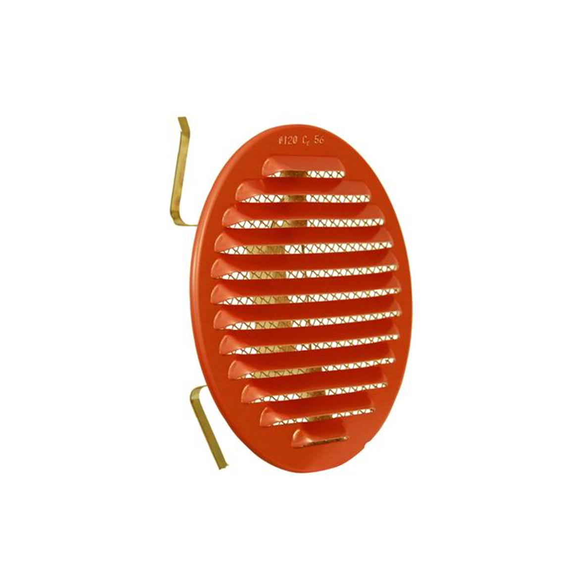 Grille d'aération universelle avec ressorts en aluminium finition cuivre 80/125mm