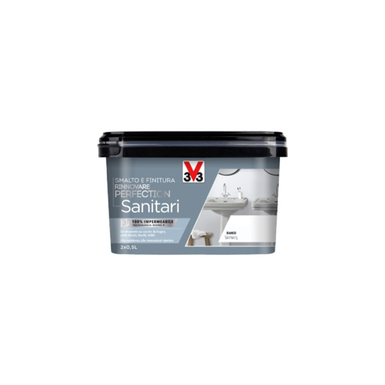 V33 - Smalto Rinnovare Perfection Sanitari 119810 | Tecnologia Hydro+® | Vasca Doccia Bidet | Effetto Ceramica