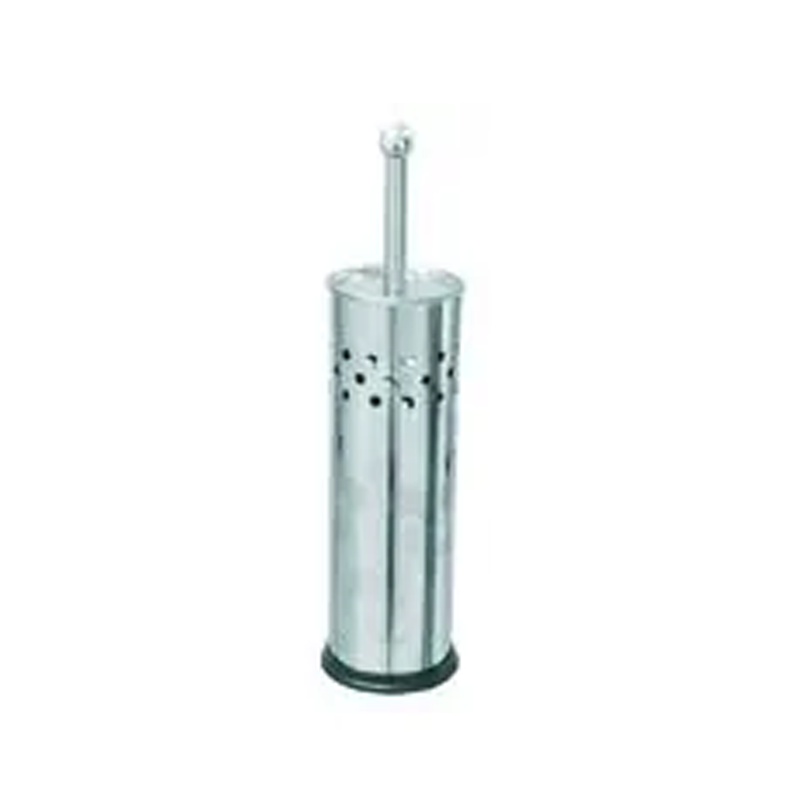 Chromed steel toilet brush holder