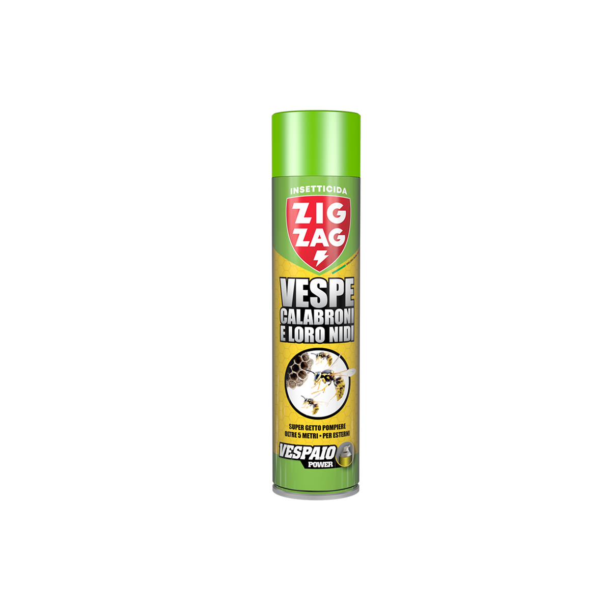 ZIG ZAG - Insetticida Vespe e Calabroni Vespaio Power | 600 ml | Getto 5 m | Azione Immediata e Residuale