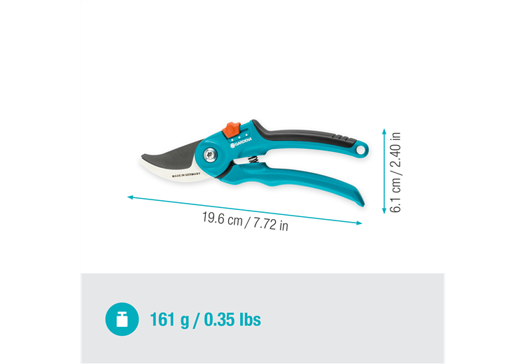 GARDENA - Forbici da Giardino B/S-M 8857-20 | Bypass Ø 22mm | ErgoTec | Apertura Regolabile | Prodotte in Germania | Garanzia 25 Anni